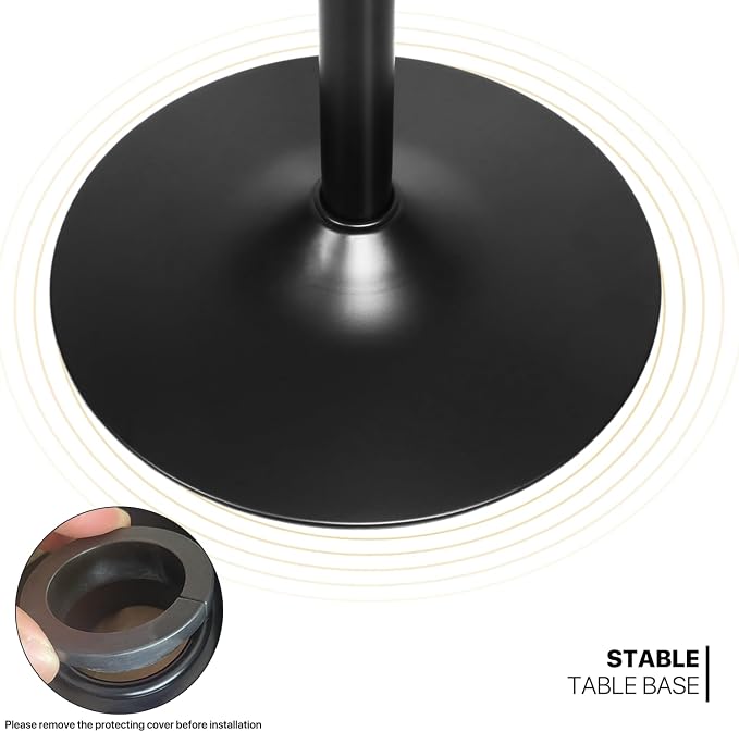 MoNiBloom Round Bar Table Adjustable Height, BistroTable - Image 5
