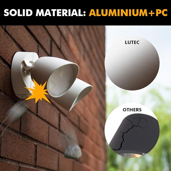 LUTEC 6222W 3500 Lumen 32 Watt 28 LED Dual-Head Floodlight Outdoor, Full Metal - Image 4