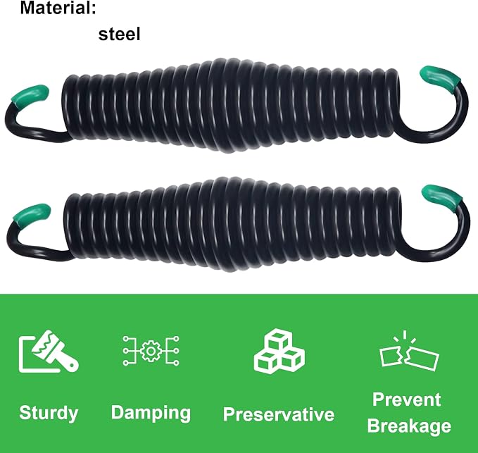 Porch Swing Springs Hammock Chair Spring Hold up to 1300lbs Heavy-Duty Chrome - Image 3