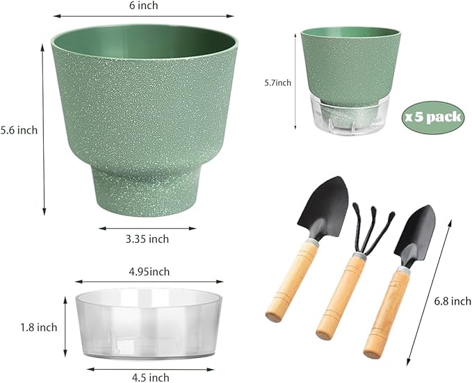 Self Watering Pots for Indoor Plants, - Image 3