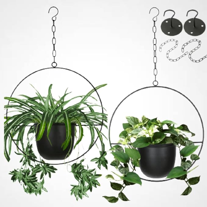 2 Pack Hanging Planters for Indoor Plants by Shineloha