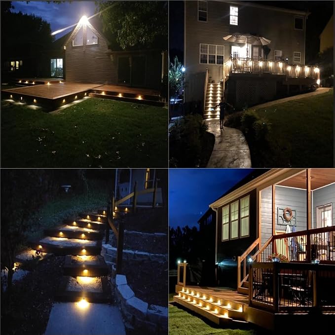 FVTLED Pack of 6 Low Voltage LED Stair Deck Lights kit Φ1.38 Outdoor Garden - Image 2
