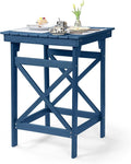 HDPE Outdoor Bar Table, All Weather HDPE High Top Pub Table, Square HDPE Patio by SeeHill