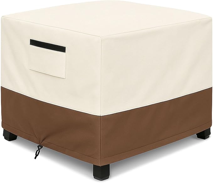 Waterproof Patio Ottoman Cover, Square Outdoor Side Table Furniture Cover by Unknown