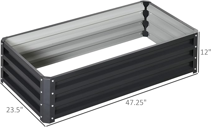 Outsunny Galvanized Raised Garden Bed, - Image 7