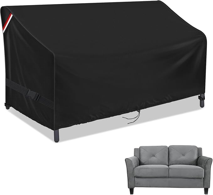 Outdoor Loveseat Cover, Waterproof 2-Seater Outdoor Bench Cover by Yourpatiocoverexpert