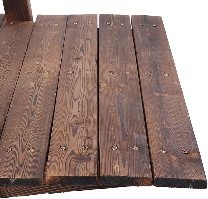 5 ft Garden Bridge, 500 LBS Capacity Arch Bridge Small Wooden Bridge - Image 6