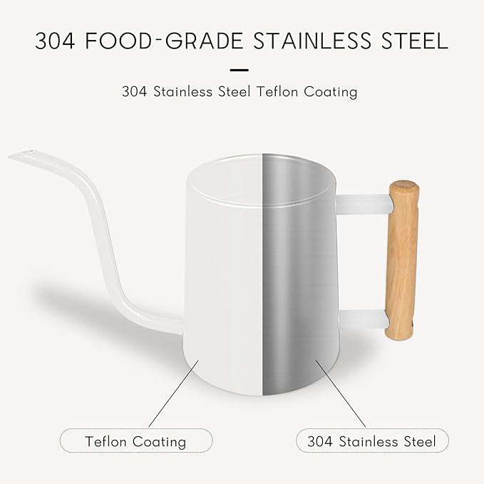 Watering Can Indoor Plants, 35 oz/1000 ml Metal Stainless Steel Watering Can Pot - Image 5