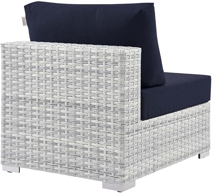 Modway EEI-4298-LGR-NAV Convene Outdoor Patio Chair Armless, Light Gray Navy - Image 6