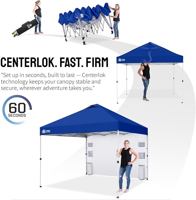 CROWN SHADES Canopy Tent, 10 x 10 Foot Portable Pop Up Outdoor Shelter - Image 6