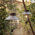 YAKii 2 Pack Solar Lantern Hanging Waterproof Outdoor Metal Solar Lamp by YAKii