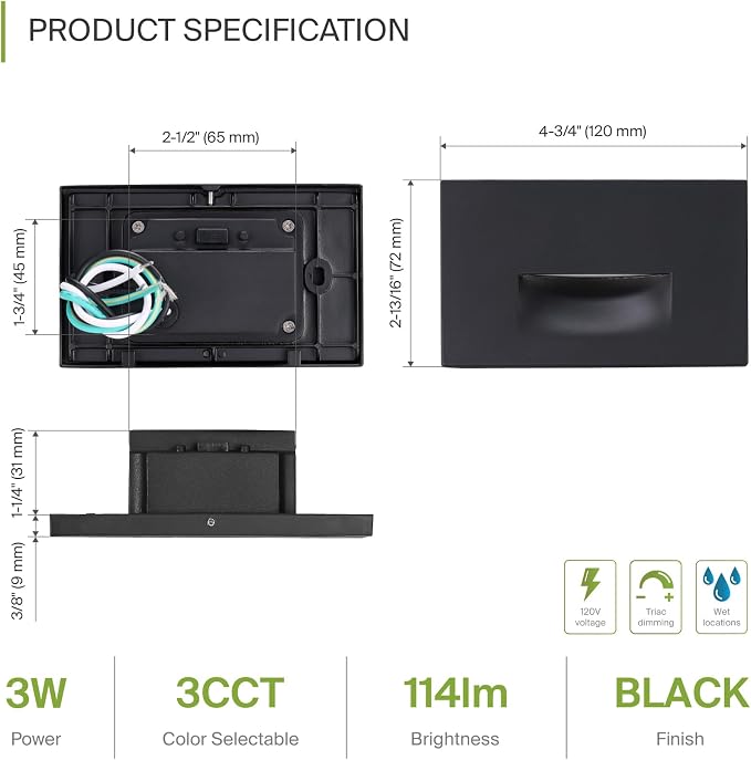 ASD LED Recessed Step Light Fixture, Outdoor & Indoor Stair Tread Lighting | - Image 2