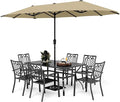 PHI VILLA Patio Dining Set 8 PCS by PHIVILLAThepioneerofcomfortablehouseholdsupplies
