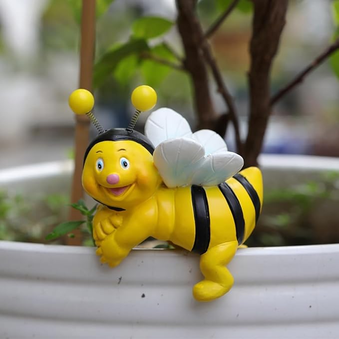 2-Piece Set Bees Pot Huggers for Planters, Climbing Bee Flower Pot Hugger - Image 3