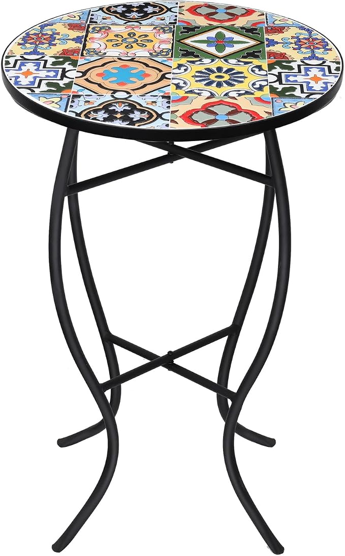 VCUTEKA Mosaic Outdoor Side Table - Image 8