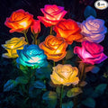 6-Pack Solar Flowers Outdoor Waterproof by BOMIERMakeYourHomeBetter