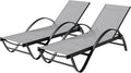 Shintenchi Patio Chaise Lounge Set of 2, Pool Chaise Lounge by Shintenchi