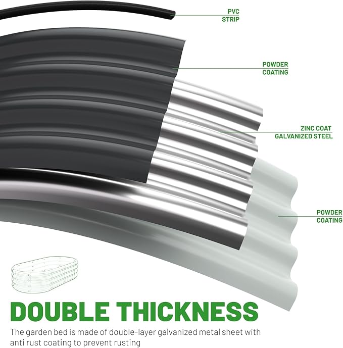 Galvanized Metal Raised Garden Bed Kit - Image 7