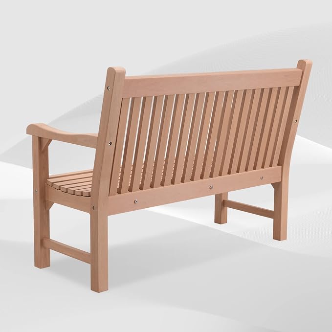 Psilvam 2-Person Poly Lumber Outdoor Bench - Image 4