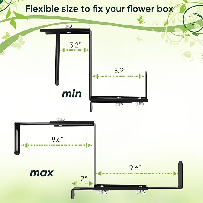 Planter Box Brackets, Adjustable Window Box Brackets - Image 3