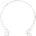 SAFAVIEH Outdoor Collection Mizell Antique White Lattice Wrought Iron Moon by SAFAVIEH