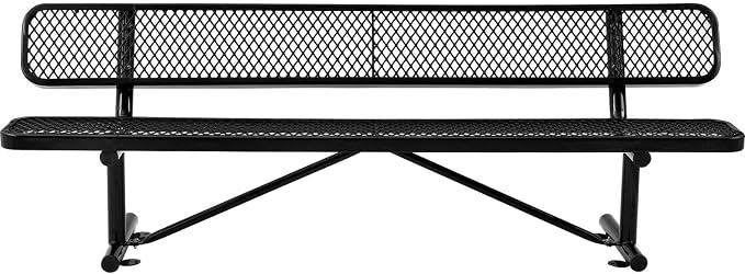 Global Industrial 8'L Heavy Duty Expanded Metal Mesh Bench - Image 4