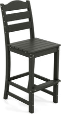 Giantex Outdoor HDPE Bar Stool, Patio Tall Bar Chair by Giantex