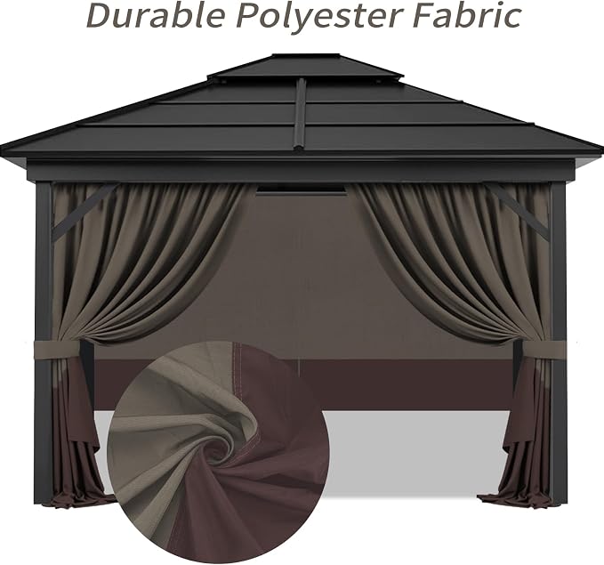 Gazebo Privacy Curtains 10' x 12' - Image 5