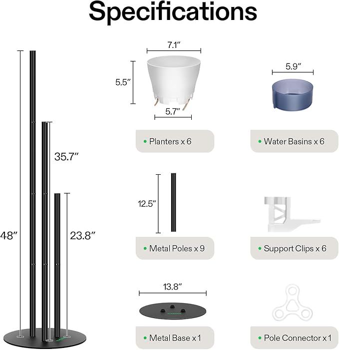 VIVOSUN Metal Plant Stand, 6-Tier Tall Vertical Planter Tower - Image 8