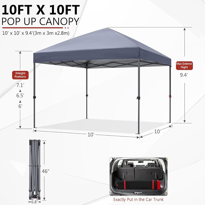 ABCCANOPY Outdoor Easy Pop up Canopy Tent 10x10 - Image 4
