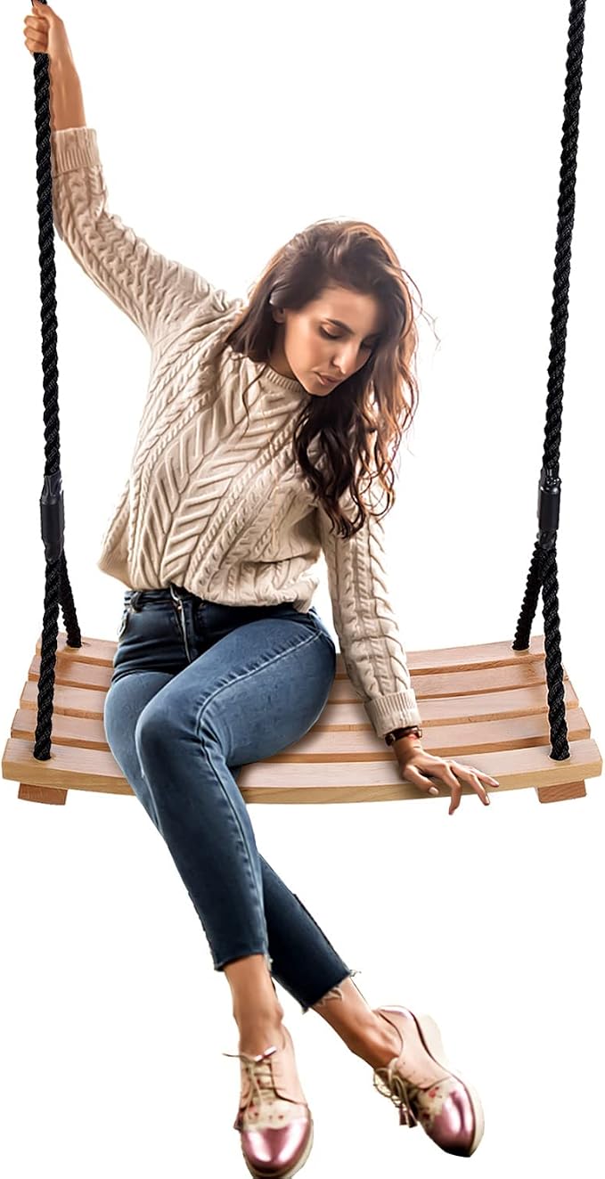 Taeku Adult Tree Swing, Hanging Beech Wood Swings by Taeku