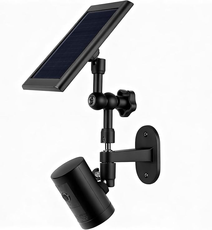 2-in-1 Wall Mount for Solar Panel, Stick Up Cam Battery, Spotlight Cam and by ALERTCAM