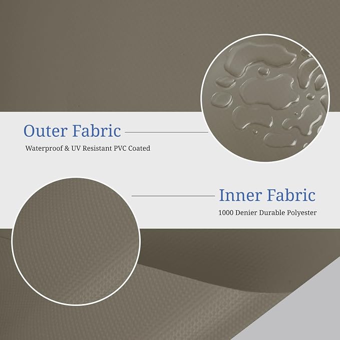 Covers & All Round Table Top Cover, 12 Oz Waterproof UV & Weather Resistant - Image 3