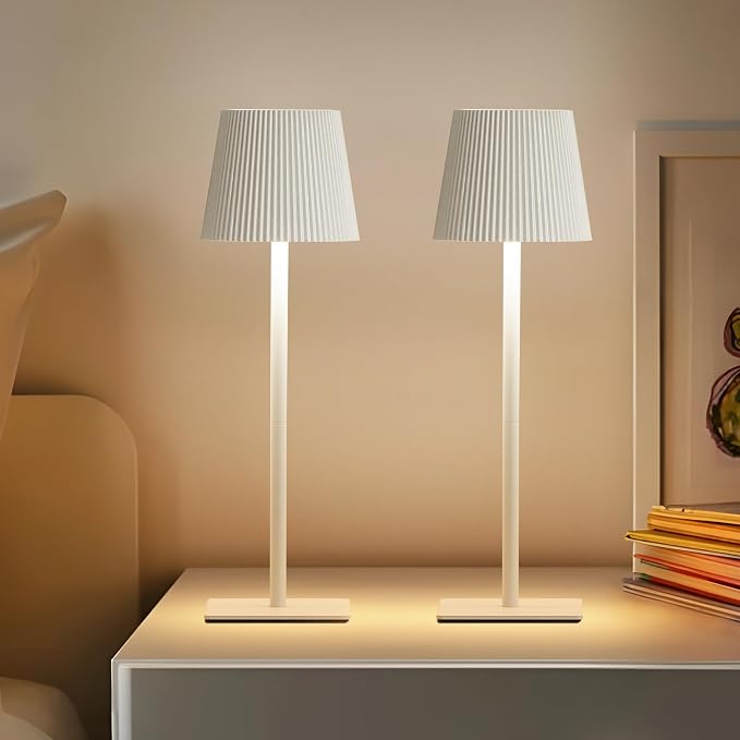 LUTEC 4 Pack Cordless Table Lamp, 6000mAh Rechargeable Battery Operated Desk - Image 7