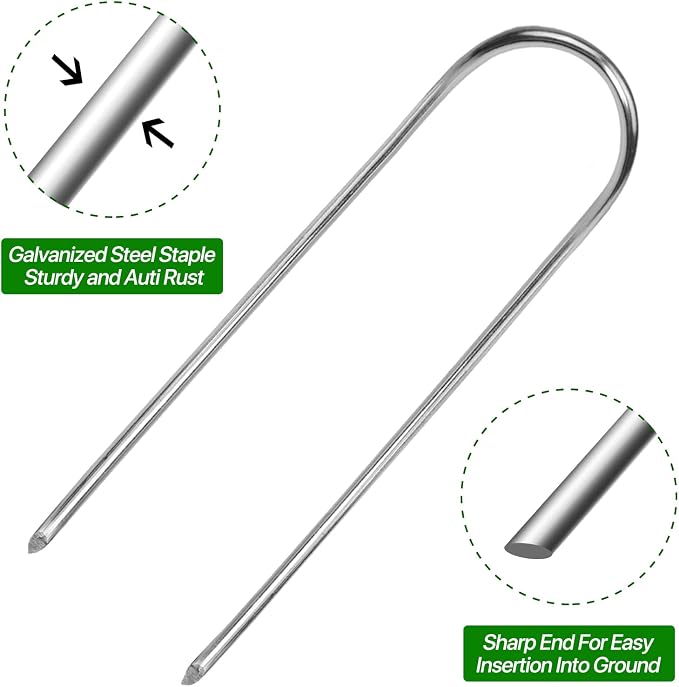 U Shape Garden Stakes 90 Packs 4 Inch 11 Gauge Irrigation Tubing Stakes - Image 3