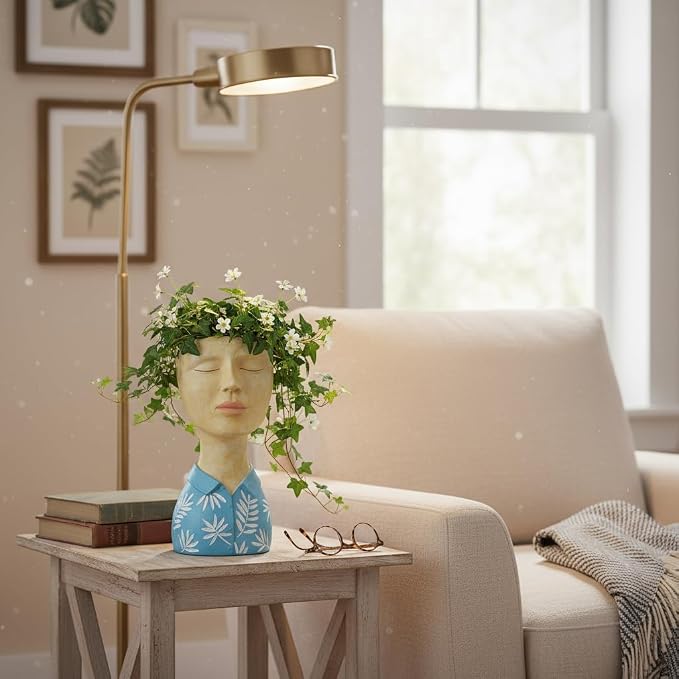 DiliComing Face Planter Pot Head Planter - Image 6