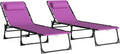 Outsunny Folding Chaise Lounge Chair Set of 2, Patio Sun Tanning Chair by Outsunny