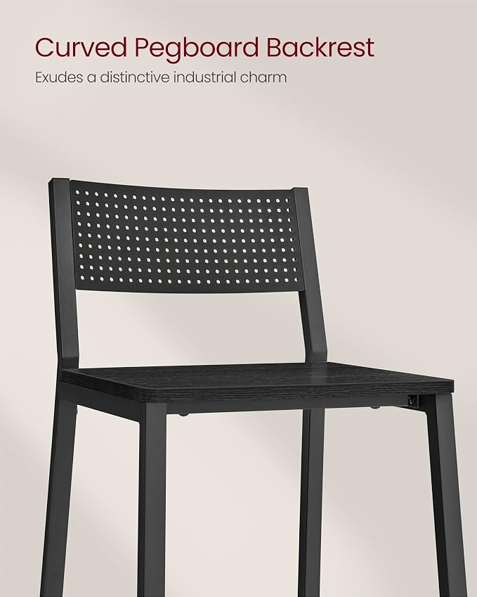 VASAGLE Bar Stool Set of 2, Bar Chairs - Image 7