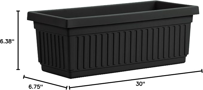 HC Companies 30 Inch Long Fluted Plastic Venetian Garden Window Container - Image 10