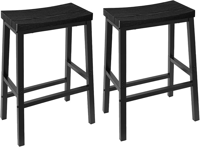 HOOBRO Bar Stools, 23.6 Inch Saddle Stools, Kitchen Counter Stools by HOOBRO