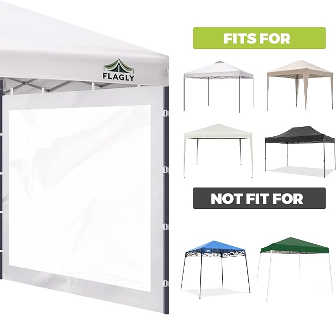 Instant Canopy Sidewalls for 10x10 Pop Up Canopy Tent, 300D Waterproof Material - Image 3