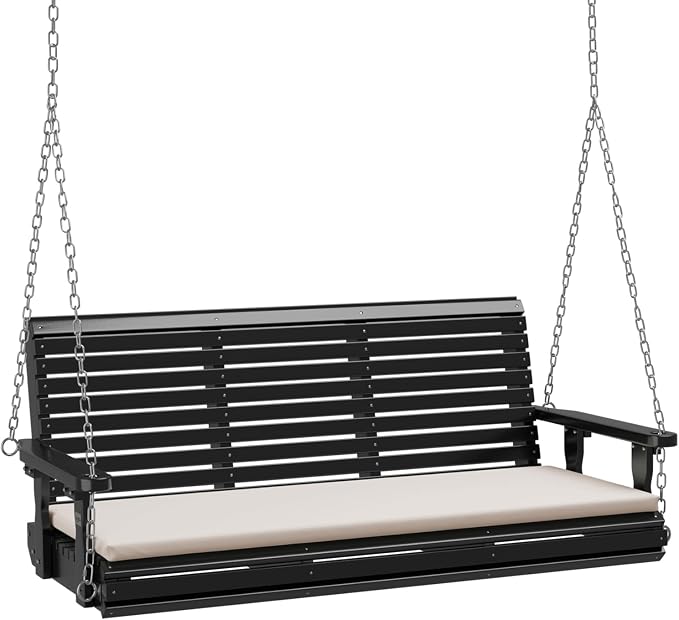 VINGLI Heavy Duty 880 LBS Patio Wooden Porch Swing Outdoor by VINGLI