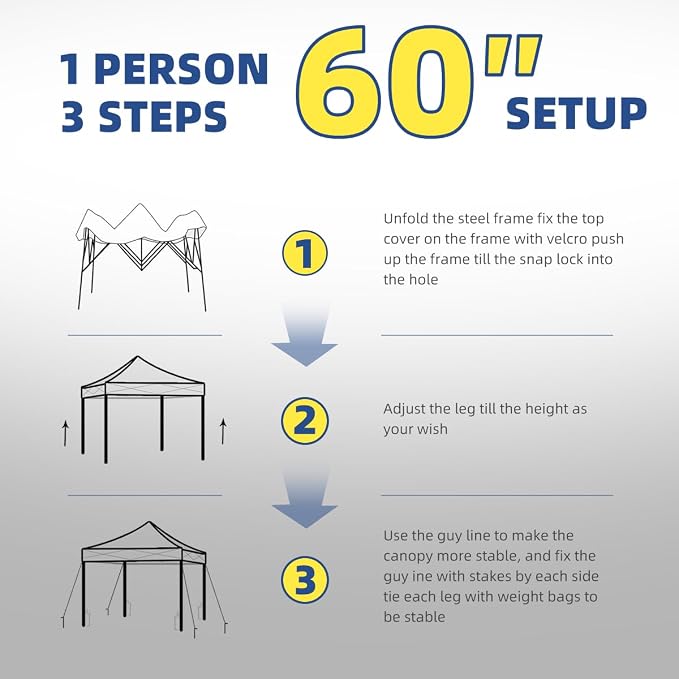10x10ft Commercial Pop Up Canopy Tent - Image 5