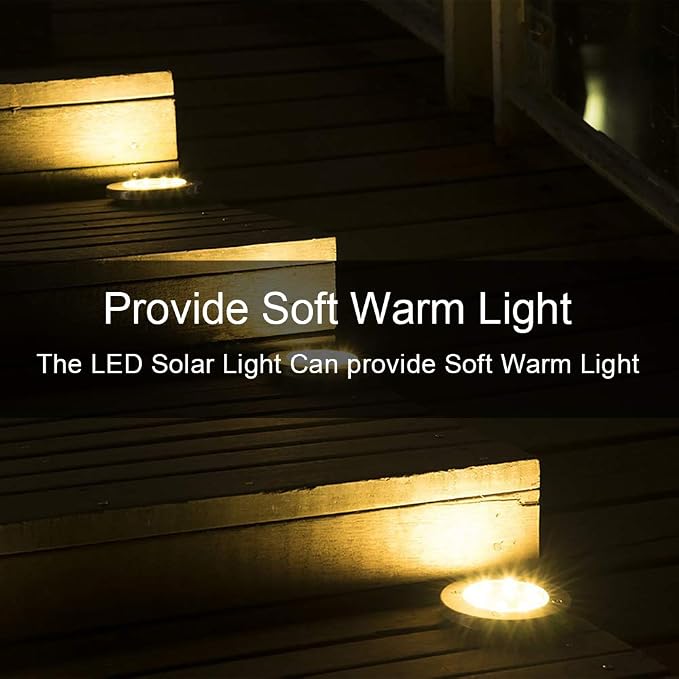 ZGWJ 8 Pack Solar Ground Lights, 8 LED Solar Garden Lights Outdoor Waterproof - Image 7