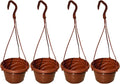 VIDELLY 4 Pieces Plastic Hanging Planters, 5.9 in Dia x 3.54 in H, Flower Plant by VIDELLY