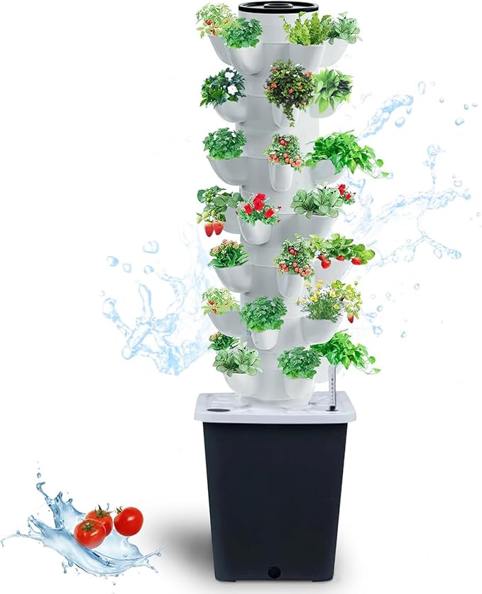 Hydroponics Tower Indoor Growing System Vertical Garden Planter Indoor Smart by JPWDDWYT