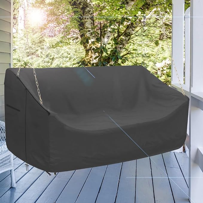 Porch Swing Cover 63inch Weather Resistant 420D Oxford Outdoor Swing Cover - Image 7