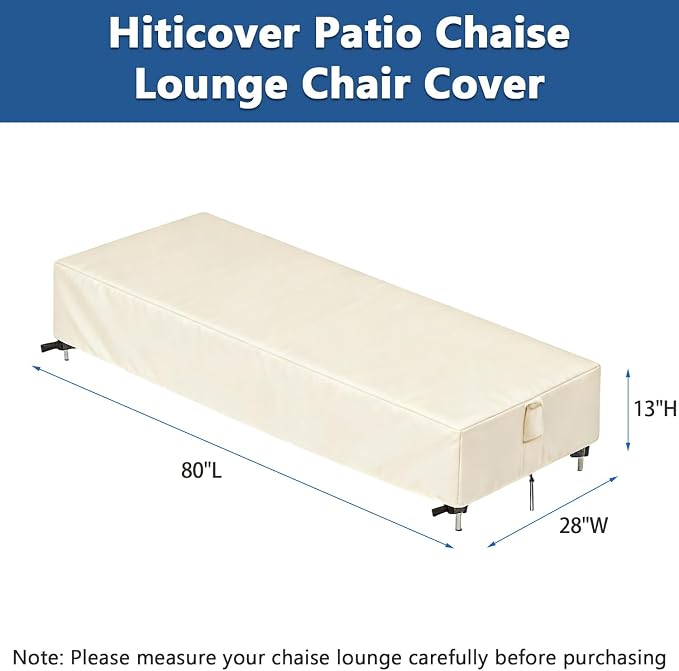 Chaise Lounge Covers, 2 Pack Waterproof Outdoor Lounge Chair Covers - Image 2