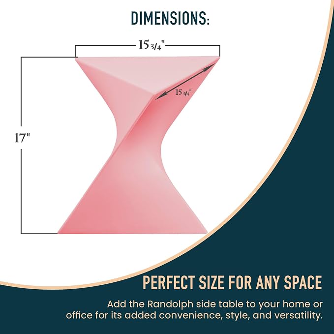 LeisureMod Modern Pink Accent Side Table - Image 3