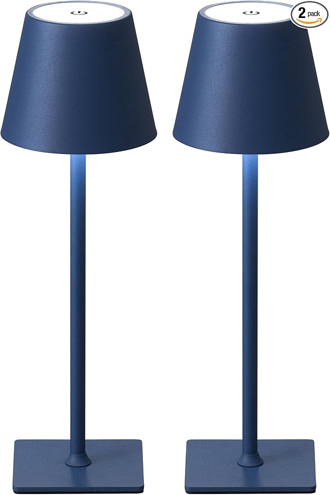 KDG 2 Pack Cordless Table Lamp, Portable LED Desk Lamp, 4000mAh Battery Operated by KDG